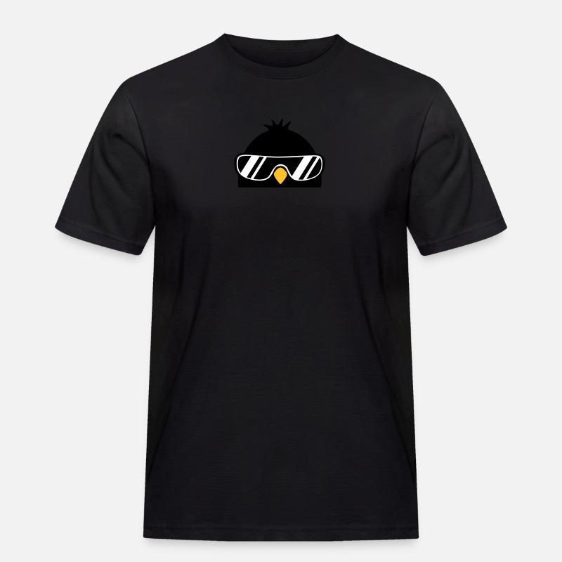 Cool Penguin Bird - Männer Workwear T-Shirt - Schwarz
