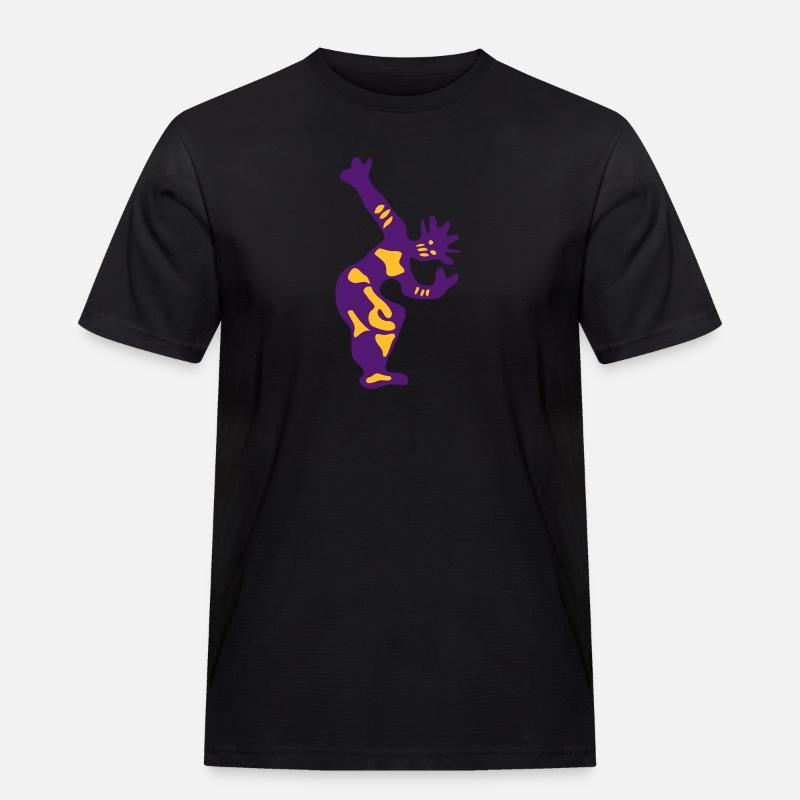 Afrikanischen Tanz Silhouette dance1 - Männer Workwear T-Shirt - Schwarz