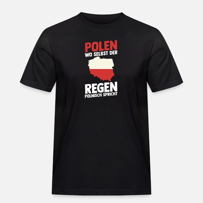 Pole Polnisch Polen - Männer Workwear T-Shirt - Schwarz