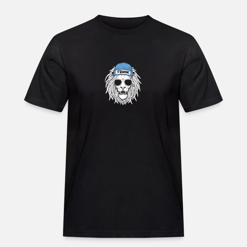 Löwe Frank - Männer Workwear T-Shirt - Schwarz