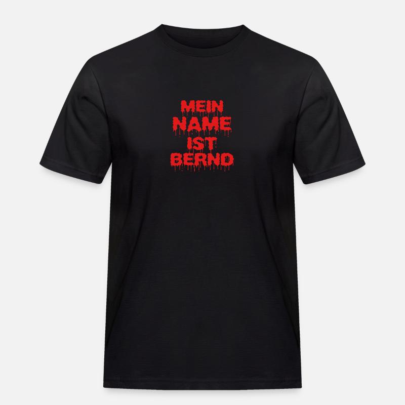 Bernd - Männer Workwear T-Shirt - Schwarz