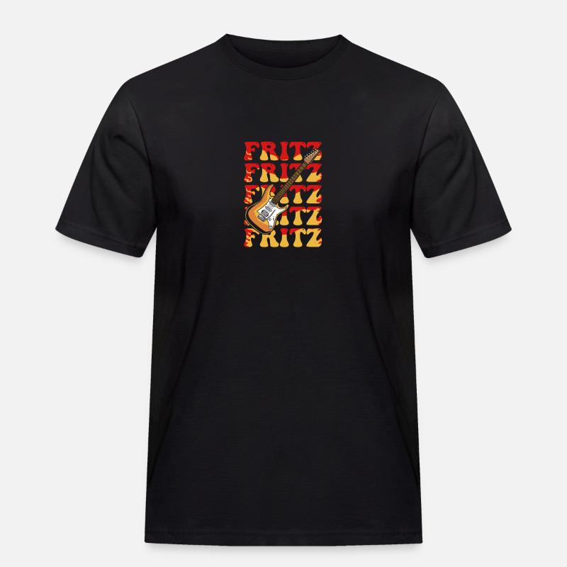 Fritz - Männer Workwear T-Shirt - Schwarz