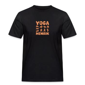 Yoga pour chat Henrik - T-shirt Workwear homme - noir - Devant - AI Model Male 178 light (178cm)