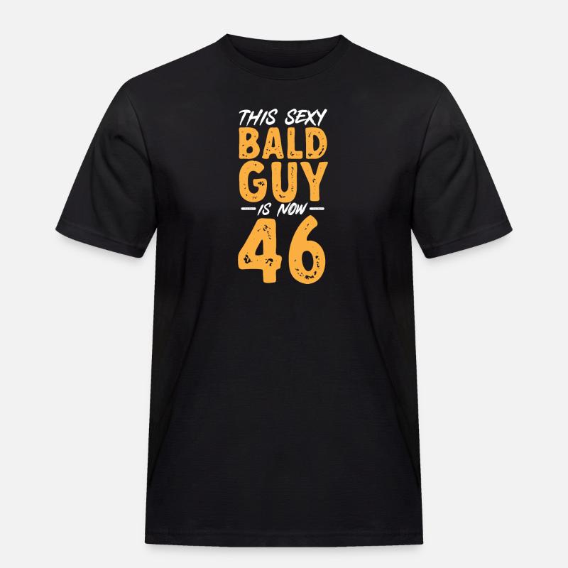 Glatze Kahlköpfigkeit Bart Glatzkopf - Männer Workwear T-Shirt - Schwarz