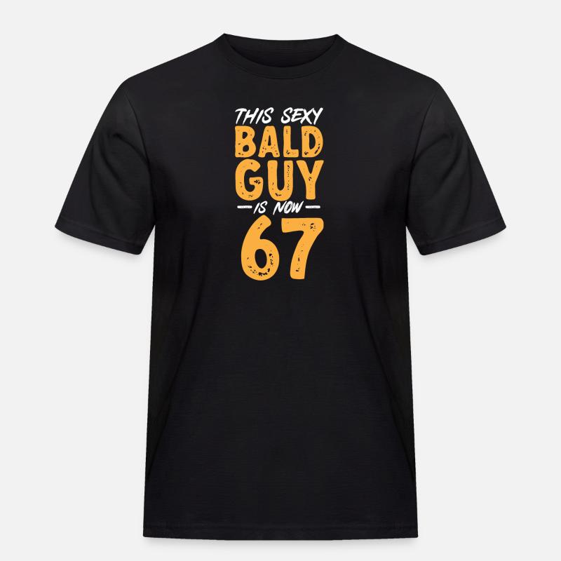 Glatze Kahlköpfigkeit Bart Glatzkopf - Männer Workwear T-Shirt - Schwarz