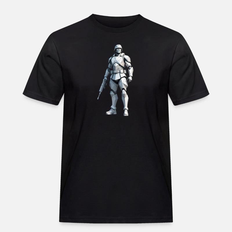 Soldat - Low Poly Army Design - Männer Workwear T-Shirt - Schwarz
