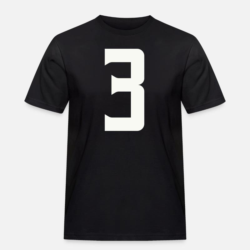 3 - Männer Workwear T-Shirt - Schwarz