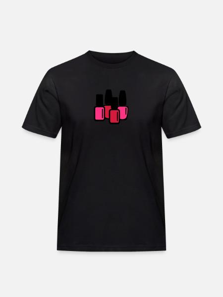 Nagellack - Männer Workwear T-Shirt - Schwarz