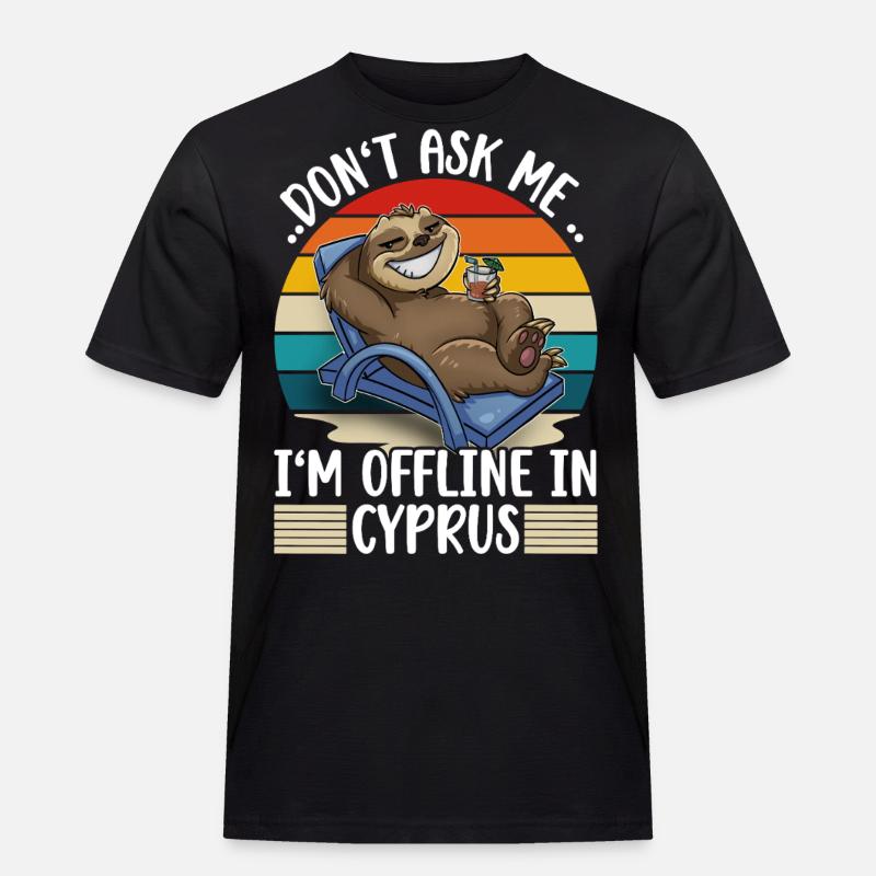 Zypern Urlaub - Männer Workwear T-Shirt - Schwarz