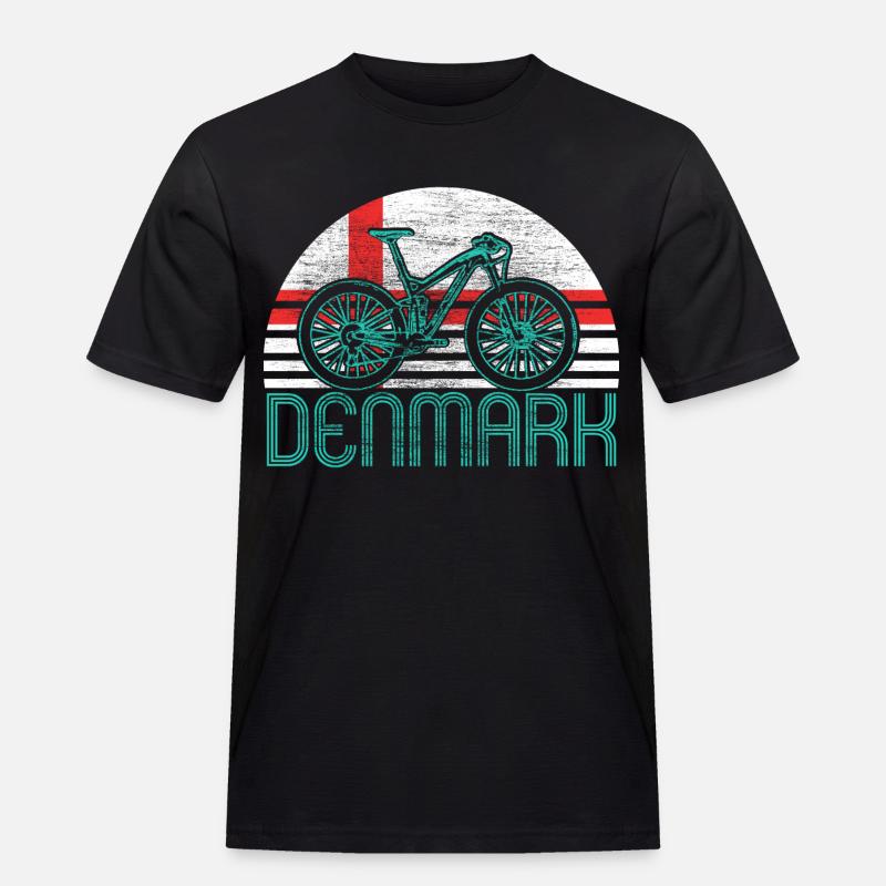 Dänemark EU Geschenkidee - Männer Workwear T-Shirt - Schwarz