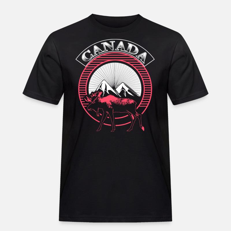 Kanada Schnee Staat Geschenkidee - Männer Workwear T-Shirt - Schwarz