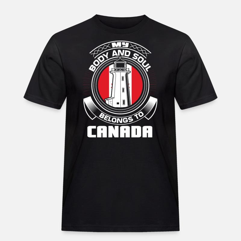 Drapeau érable du Canada - T-shirt Workwear homme - noir