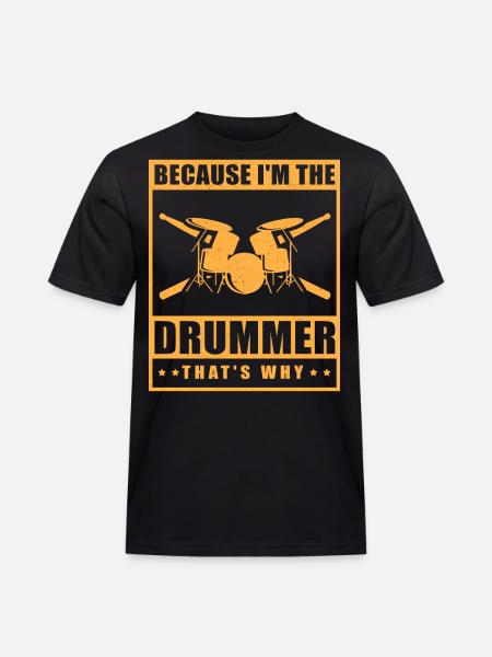 Drummer percussion gift drummer drummer - Men's Workwear T-Shirt - black