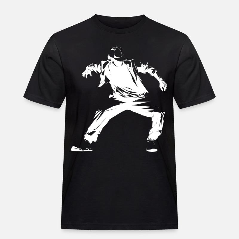 Breakdancer Grafik - Männer Workwear T-Shirt - Schwarz