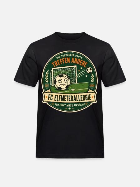 FC Elfmeterallergie - Männer Workwear T-Shirt - Schwarz