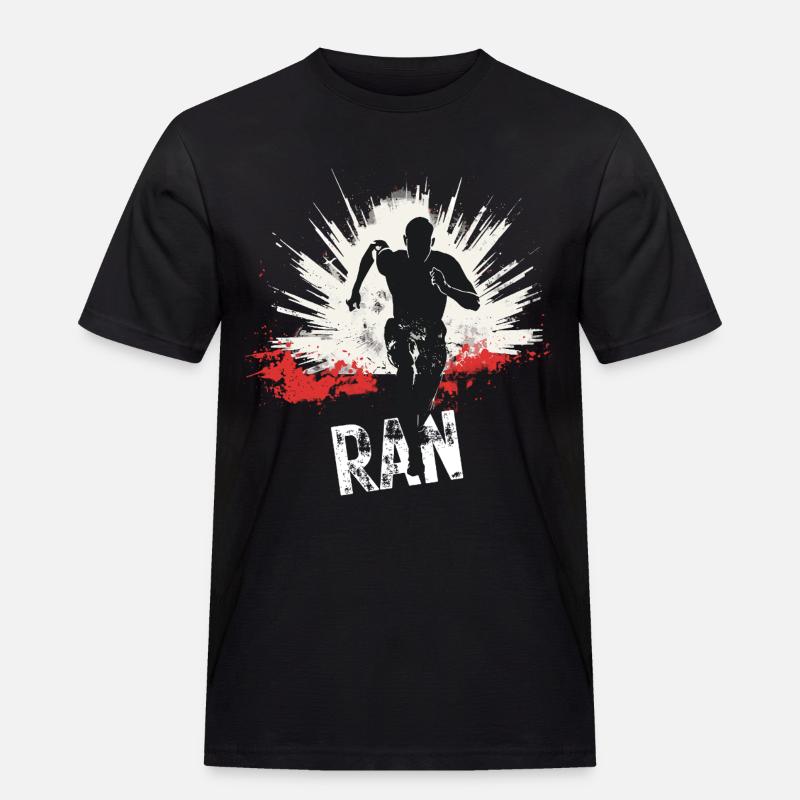 Running Jogging Runner Sprint Design - Männer Workwear T-Shirt - Schwarz