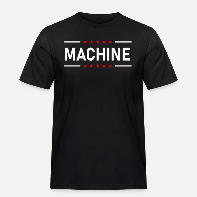 MACHINE - Männer Workwear T-Shirt - Schwarz