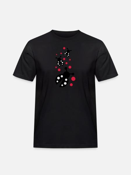 marienkaefer - Männer Workwear T-Shirt - Schwarz
