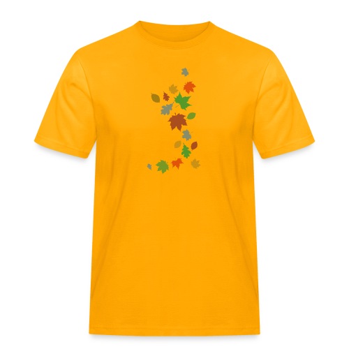 Herbstlaub Blätter Ahornbaum Eiche Buche Wald Park - Men's Workwear T-Shirt