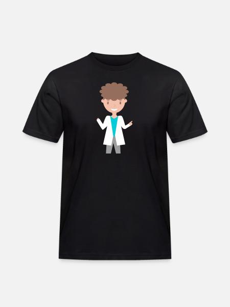 Person Illustratiert (Malte) - Männer Workwear T-Shirt - Schwarz