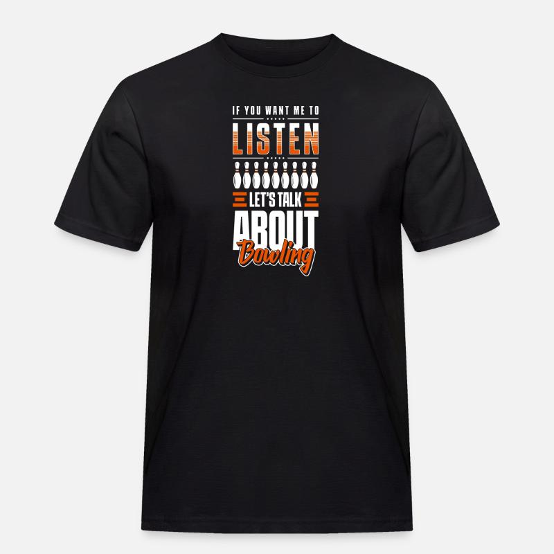 Bowling Bowlingbahn Strike - Männer Workwear T-Shirt - Schwarz