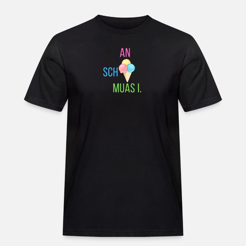An scheiß muas i - Statement - Männer Workwear T-Shirt - Schwarz