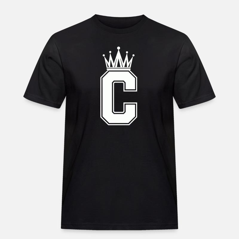 Buchstabe C - Männer Workwear T-Shirt - Schwarz