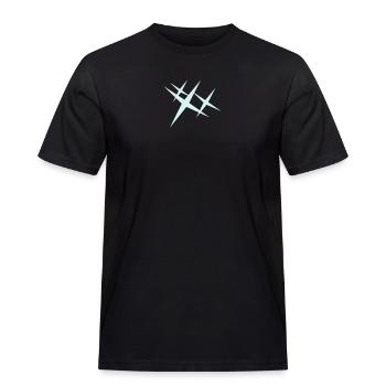 Glitzer / sparkle (1c) - Männer Workwear T-Shirt - Schwarz - Vorne - AI Model Male 178 light (178cm)