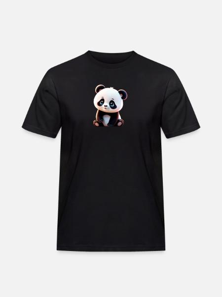 Baby Panda/ Pandabärchen - Männer Workwear T-Shirt - Schwarz