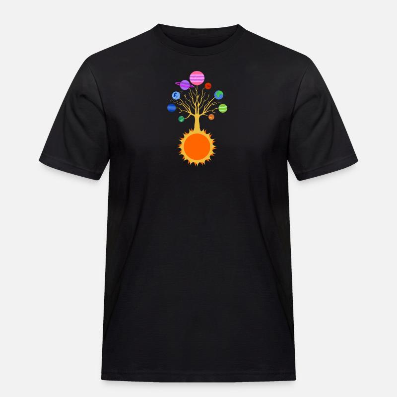 Solar System Tree - Men's Workwear T-Shirt - black