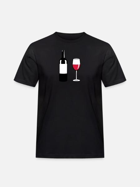 Wine Bottle - Men's Workwear T-Shirt - black