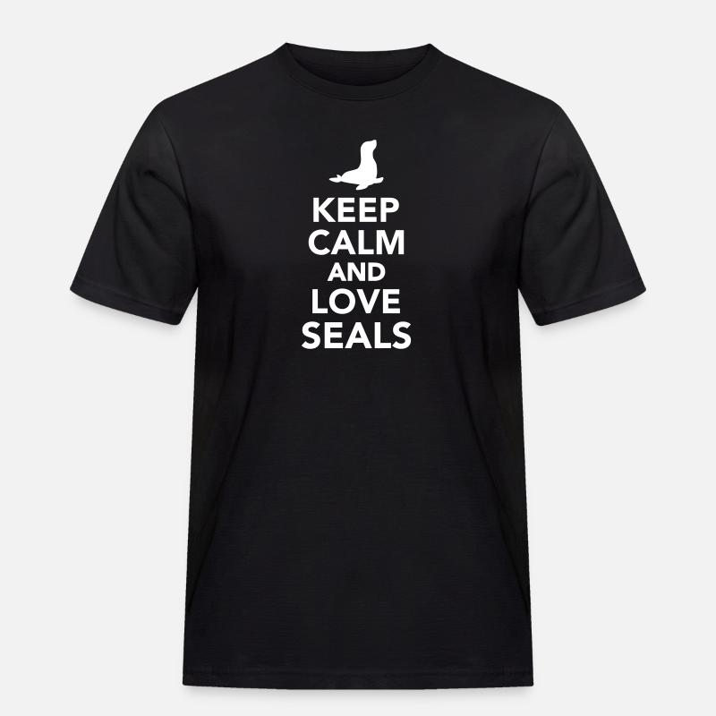 Robbe - Männer Workwear T-Shirt - Schwarz