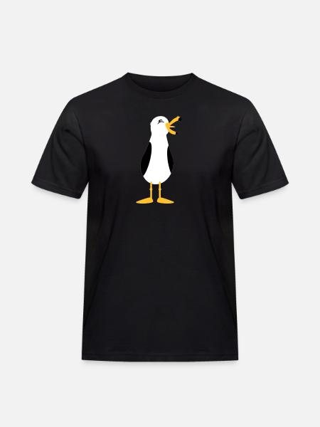 Möwe / seagull (3c) - Männer Workwear T-Shirt - Schwarz