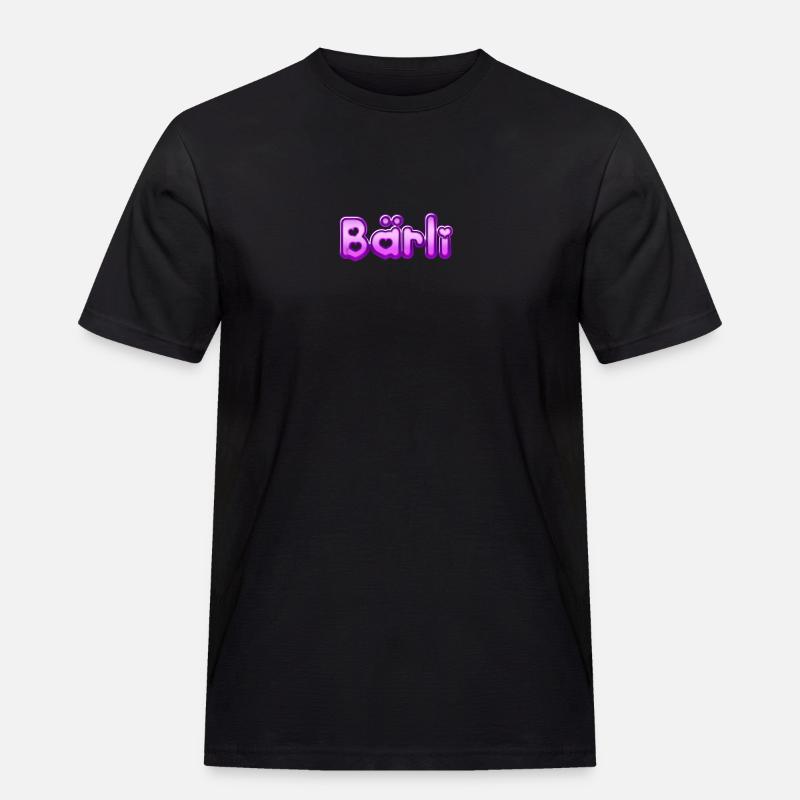 Text Bärli - Männer Workwear T-Shirt - Schwarz