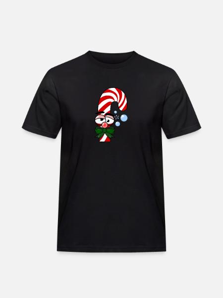 Drunken candy cane - Men's Workwear T-Shirt - black