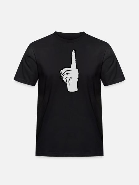Finger points up - Men's Workwear T-Shirt - black