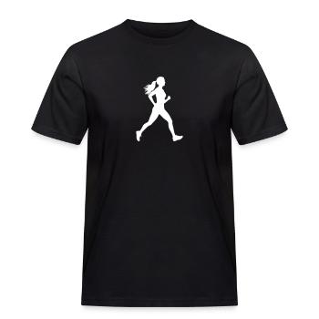 Running Marathon Femme Silhouette - T-shirt Workwear homme - noir - Devant - AI Model Male 178 light (178cm)
