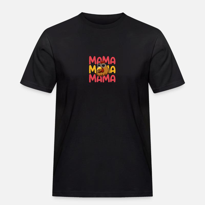 Henne Mama Mutter Hühner - Männer Workwear T-Shirt - Schwarz