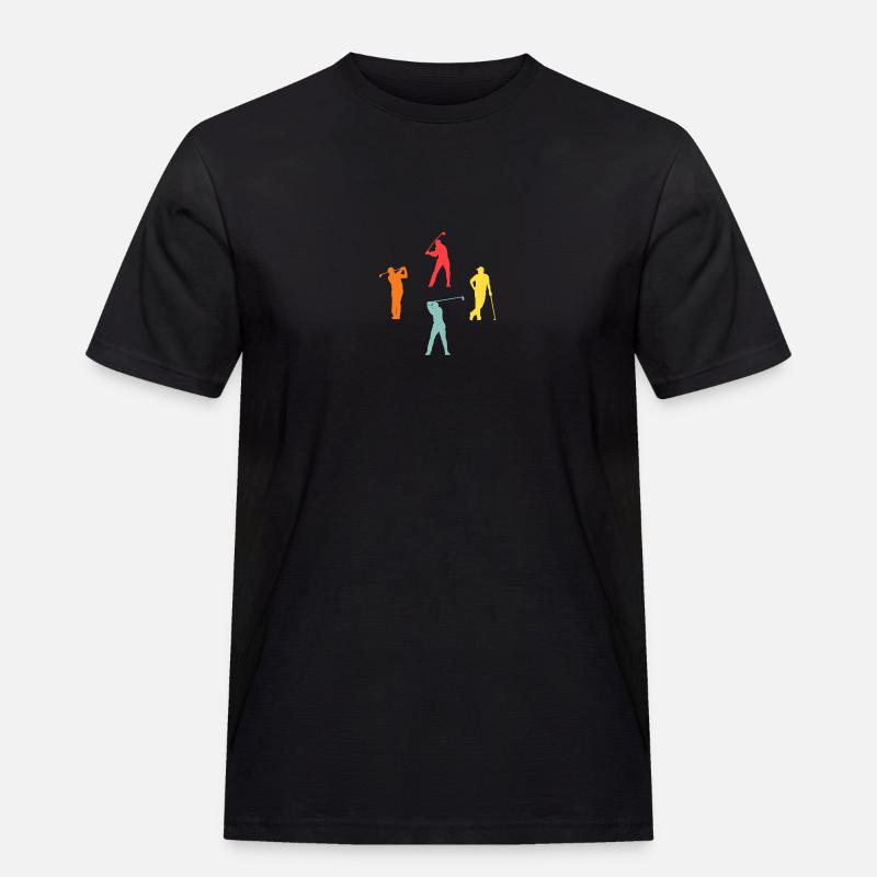 Golfspieler Evolution Golf - Männer Workwear T-Shirt - Schwarz