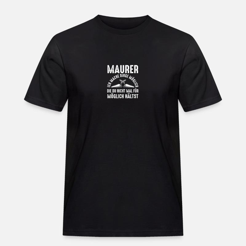 Master Bricklayer Journeyman Bricklayer - Men's Workwear T-Shirt - black