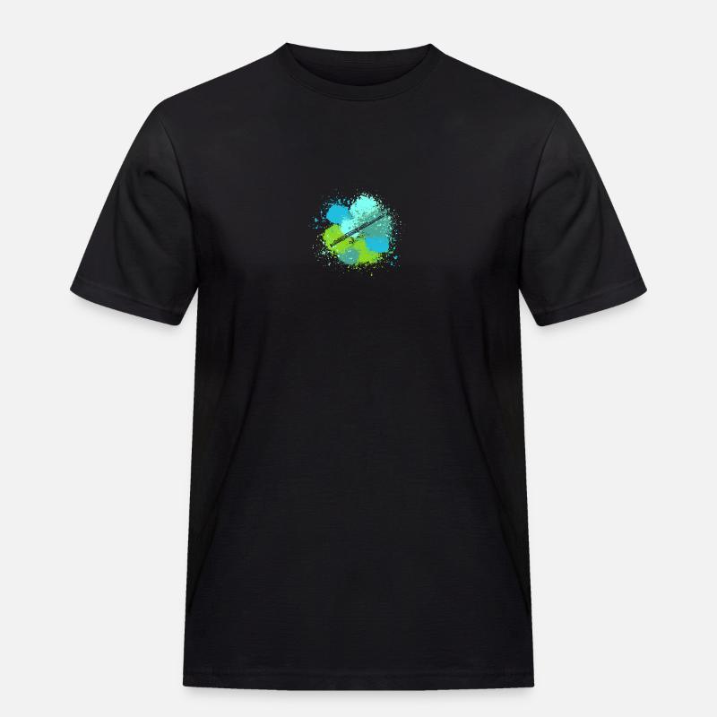 Flötist Querflöte - Männer Workwear T-Shirt - Schwarz