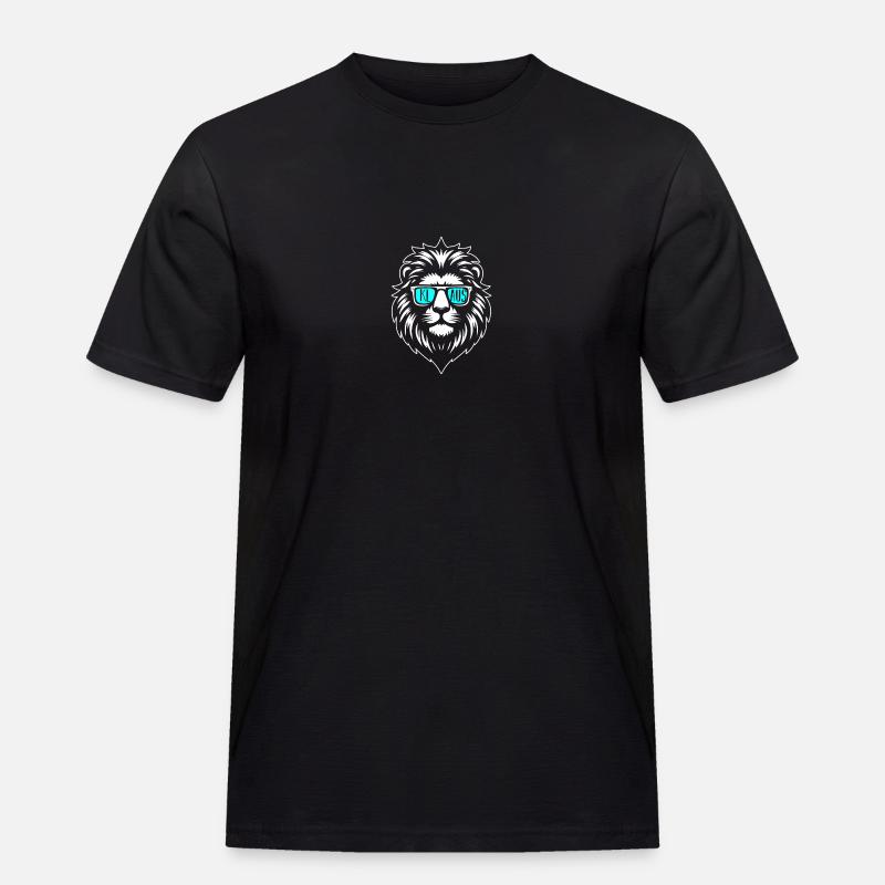 Löwe Klaus - Männer Workwear T-Shirt - Schwarz