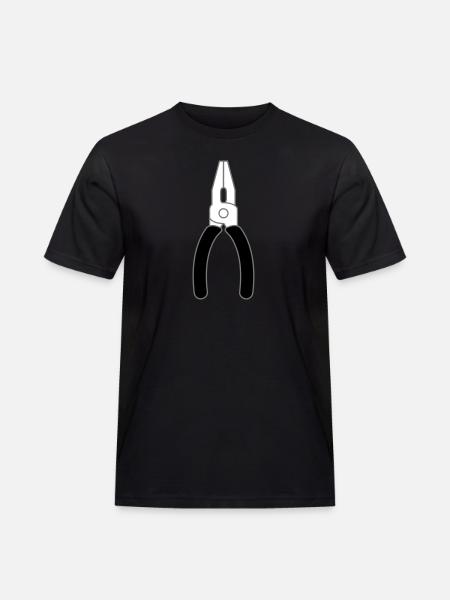 Logo pliers tool - Men's Workwear T-Shirt - black