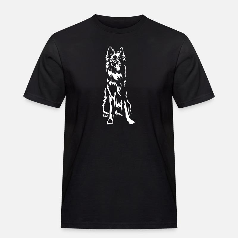 Groenendael "Black Edition" - Männer Workwear T-Shirt - Schwarz
