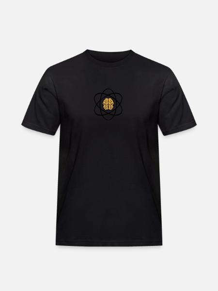 Atomic Brain - Männer Workwear T-Shirt - Schwarz