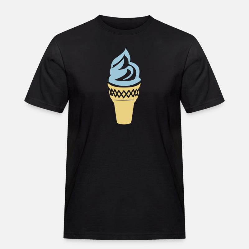 eis creme - Männer Workwear T-Shirt - Schwarz