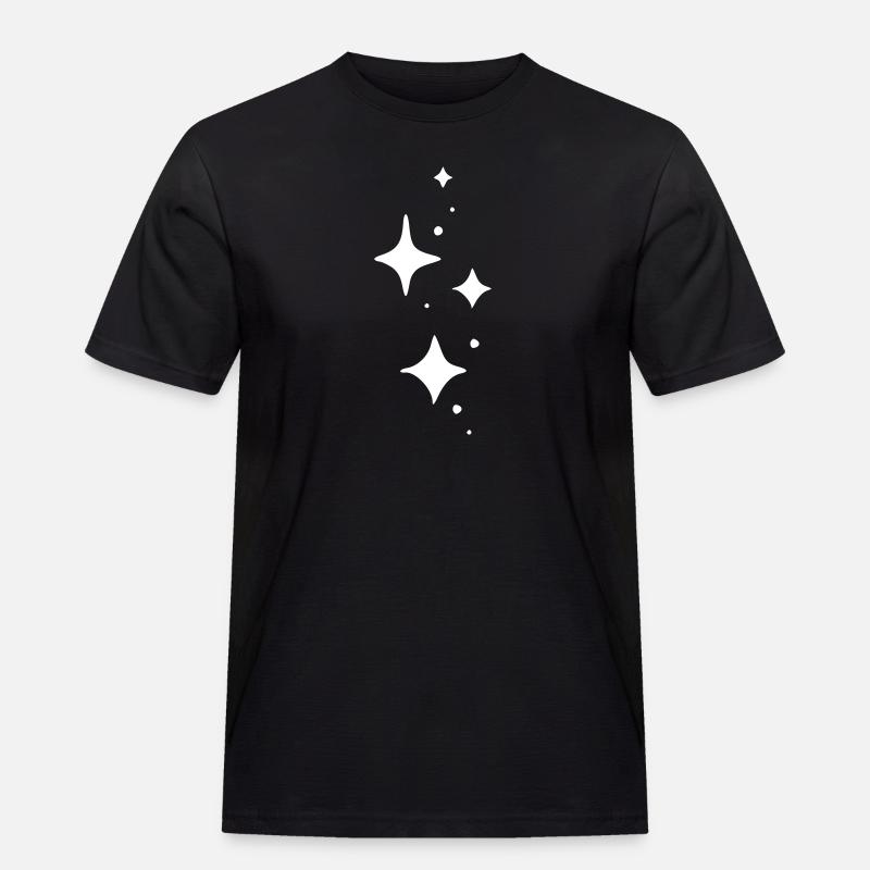 Glitzer Dekor Element - Männer Workwear T-Shirt - Schwarz