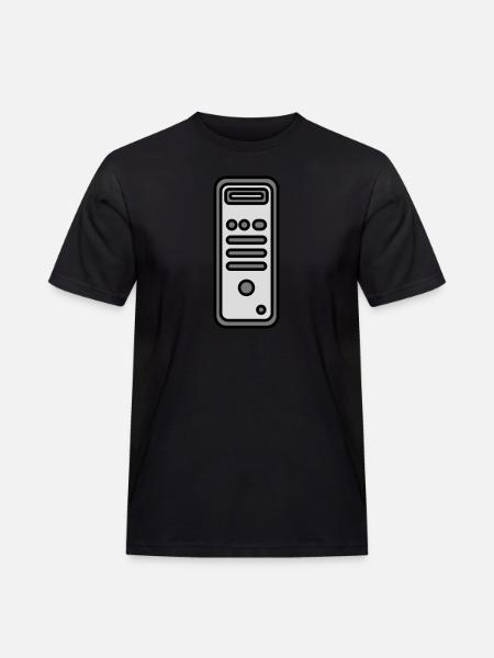 Chassis Computer Tower Icon - Men's Workwear T-Shirt - black