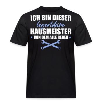 Hauswart Legendärer Hausmeister - Männer Workwear T-Shirt - Schwarz - Vorne - AI Model Male 178 light (178cm)