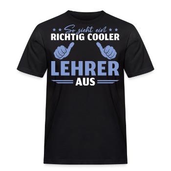 Lehrkraft Referendar Cooler Lehrer Geschenkidee - Männer Workwear T-Shirt - Schwarz - Vorne - AI Model Male 178 light (178cm)